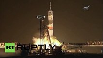 Lanzan con éxito la nave espacial Soyuz con nueva tripulación