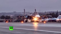 PRIMERAS IMÁGENES: El primer grupo de aviones rusos abandona Siria