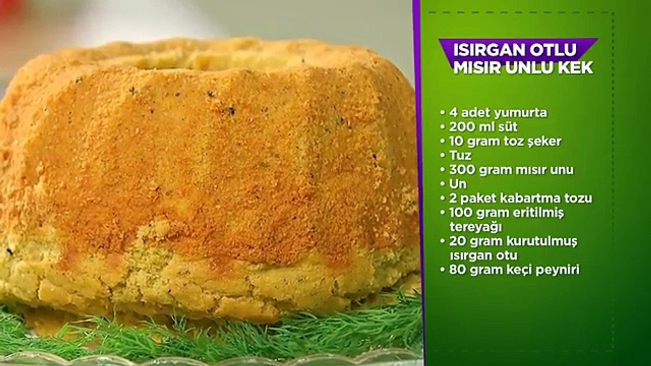 Isırgan Otlu Mısır Unlu Kek