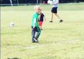 Boy Won't Let Tricky Soccer Ball Defeat Him