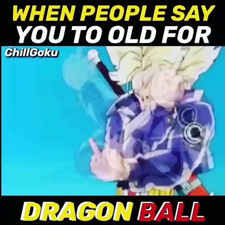 When someone tells me I am too old for DRAGON BALL Z