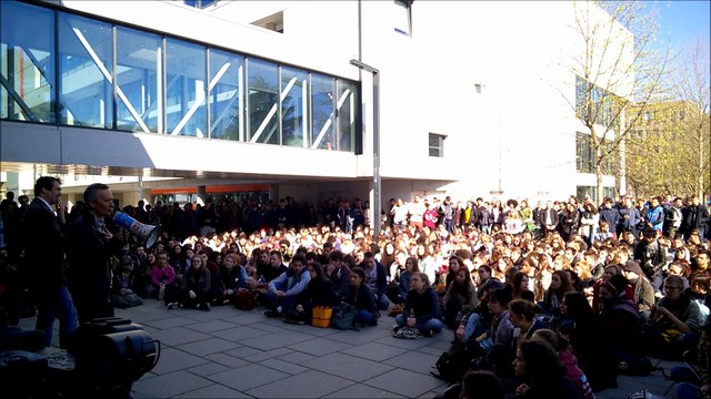Intervention de François Gauer, vice-président de l'Université de Strasbourg, lors de l'AG étudiante du 11/04/2018