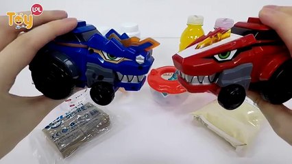 최강공룡합체 다이노코어 티라노 케라토 3D 입체 젤리 만들기 미니어처 변신로봇 공룡로봇 장난감 키즈 실리콘 몰드 젤라틴 뽀로로 [토이롤]