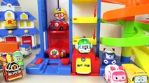 Robocar Poli car toys and Parking tower tayo bus pororo toys