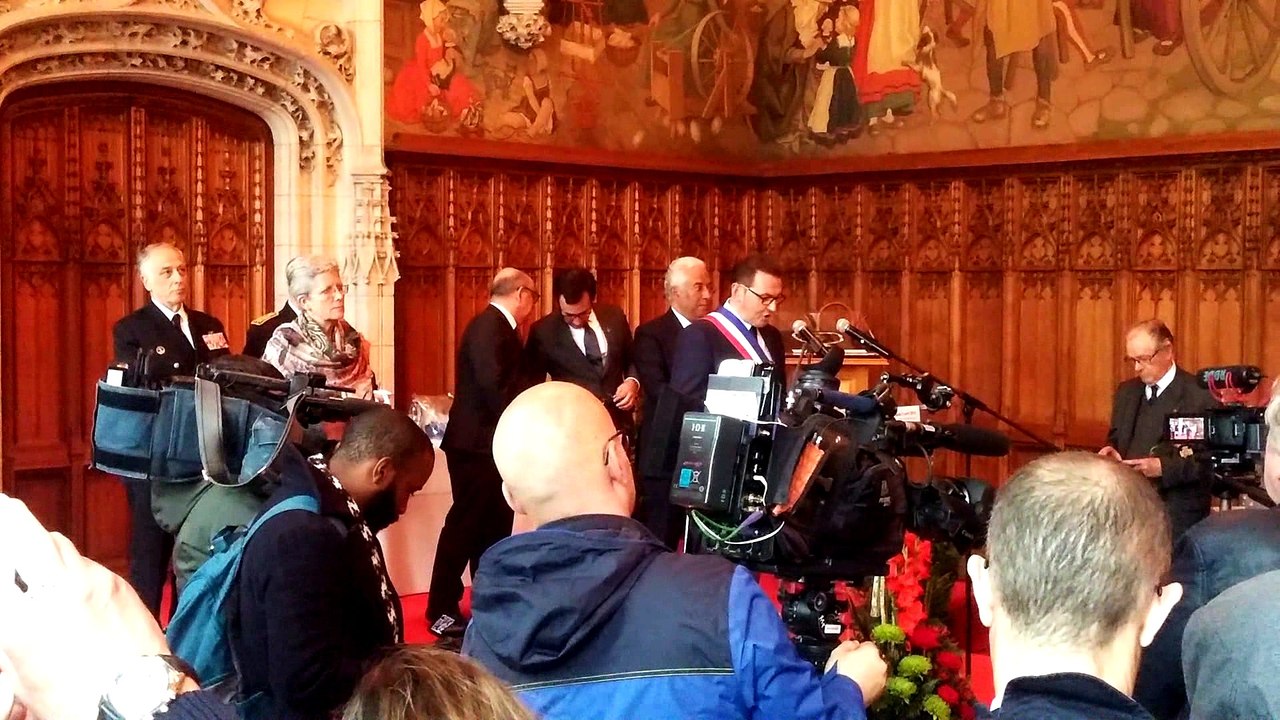 Cérémonie complète du Grand Collier de l’Ordre de la Tour et de l’Epée - Hôtel de Ville d'Arras - 9 avril 2018