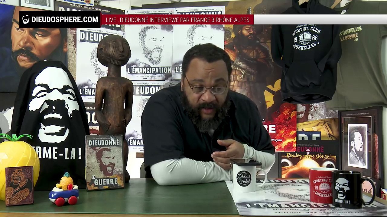 Dieudonné interviewé par France 3 Rhône-Alpes au sujet de sa venue à Saint-Étienne