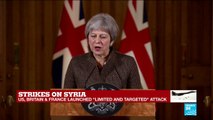 British PM Theresa May calls Syria strikes 