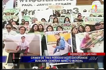 Crimen de tres periodistas ecuatorianos buscaría generar impacto mundial