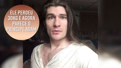 Ele perdeu 30kg e agora parece o Príncipe Adam