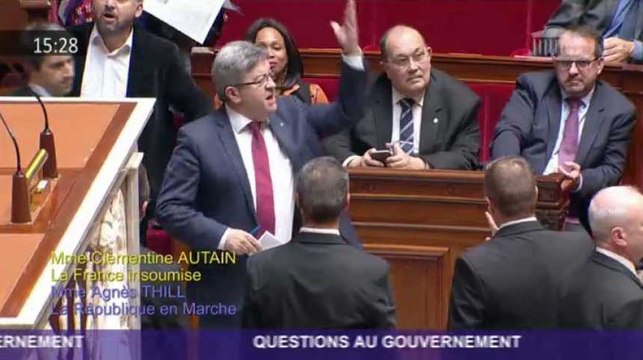 Les Insoumis très très en colère à l'Assemblée à cause de Rugy, le serial coupeur