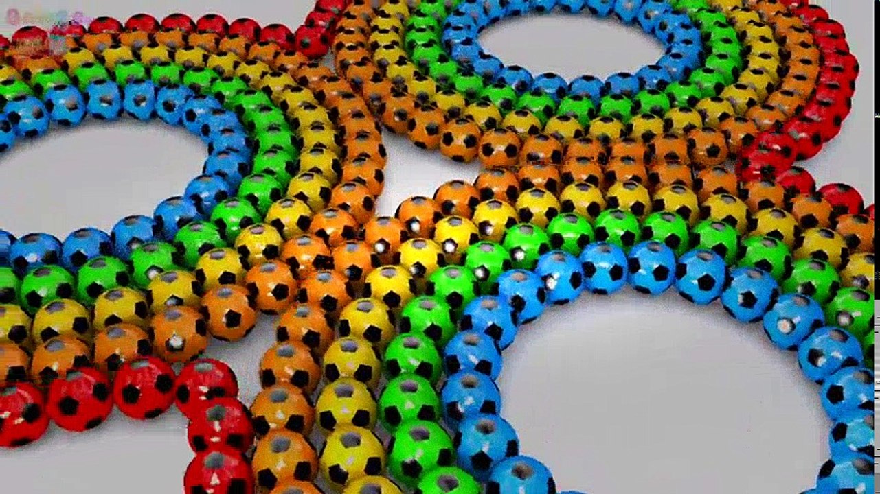 Learning Colors With A Lot of 3D Soccer Balls Spiral For Kids #z Children Toddlers and Babies | Educational child channel