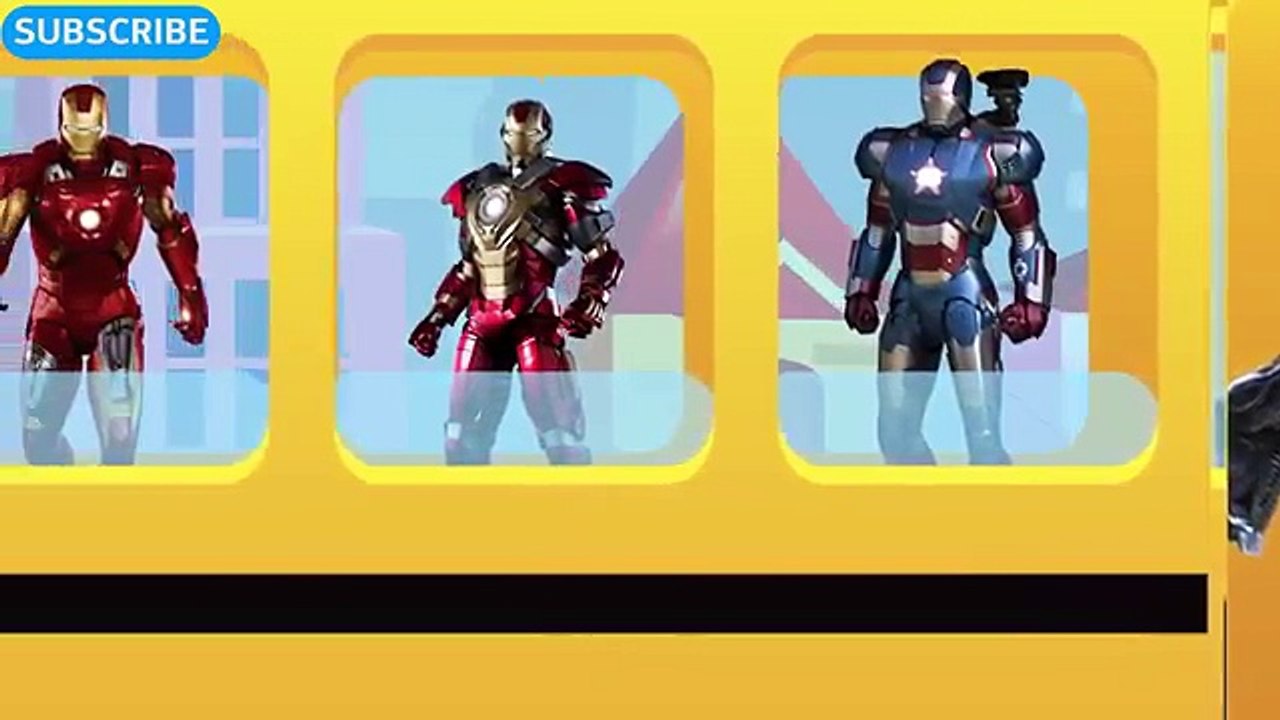 IRON MAN - Wheels on the Bus Song - Nursery Rhyme