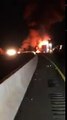 Camión se incendia en la Vía Interamericana, a la altura de Los Ruices de Santiago provincia de Veraguas. Precaución en esta ruta.#EnDesarrollo Tráfico Panamá