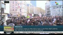 Estudiantes en Francia protestan contra reforma de educación superior