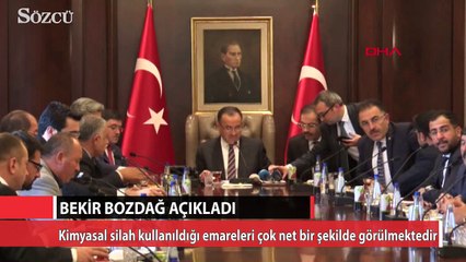 Bozdağ Suriye’de kimyasal silah kullanıldığı net görülmekte