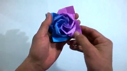 Cartasobre de papel que se dobla como una Rosa (Audio Español) -Origami paper envelope