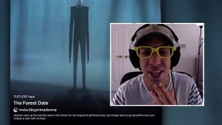 Texting my Girlfriend as she runs into SLENDER MAN in the woods! (Tap | The Forest Date)