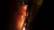 Pożar targu przy ul. Ruskiej w Lublinie