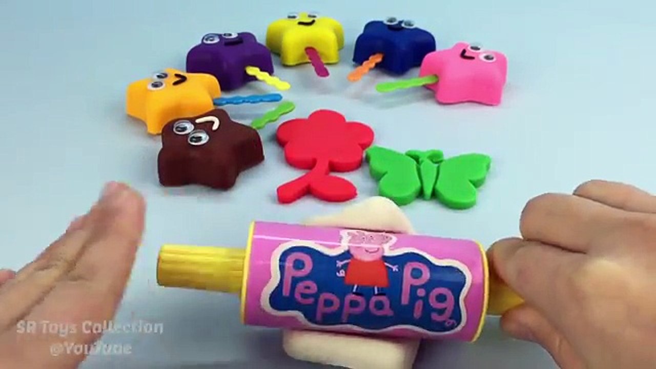 Play Doh Stars Smiley Lollipops with Flower Bird and Butterfly Molds