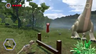 LEGO YAŞANANLAR BEBEK T-Rex ve Velociraptor çocuklar için Jurassic Park Video oynarken