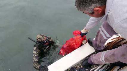 Deniz dibi temizliği sürüyor - MUĞLA