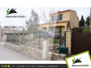 Maison A vendre Mailhac 90m2