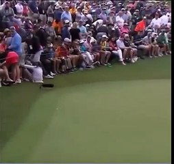 Le golfeur Tony Finau se tord la cheville en célébrant son point