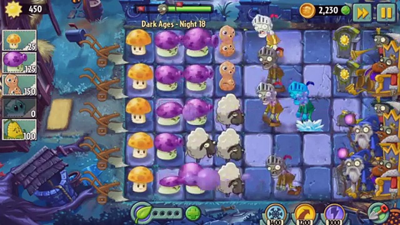 ч.131 Plants vs. Zombies 2 - Dark Ages - Day 18