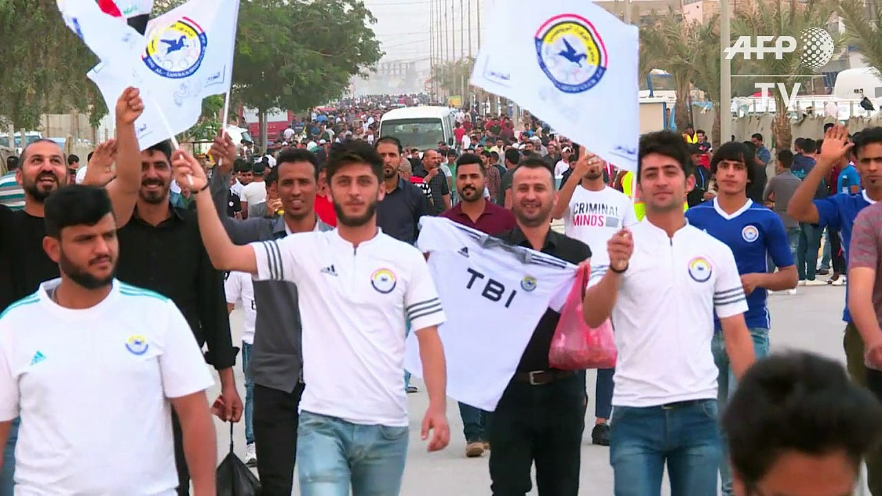 Foot: Premier match de foot international en Irak