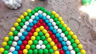 Learn Colors With Lobster/Colorful Gumball STAR Pattern On sand/kids Z Fun HD