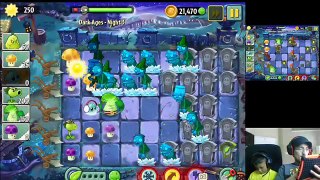 Lets Play Plants vs. Zombies 2: DARK AGES - Hypno & Fume Shroom! Day 3 & 4 w/ Dad & Son Face Cam