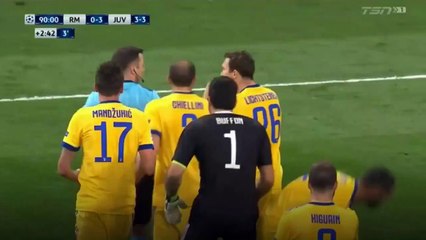 Gianluigi Buffon Red Card  / Real Madrid 1-3 Juventus