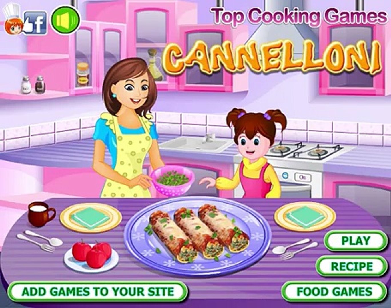 Cannelloni Game Video by Top Cooking Games | Fun Game Video For Kids -  video Dailymotion, image size:1368x1080