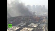 Tomas aéreas de las explosiones mortales que sacudieron China