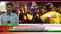 'Marcha del Millón de Máscaras': Anonymous toma las calles de cientos de ciudades del mundo