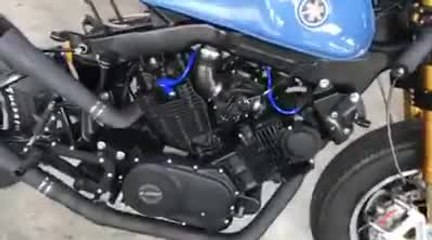 K-SPEED 'BLUE BLASTER' XV750 VIRAGO CAFE RACER