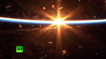 La espectacular puesta de Sol vista desde la Estación Espacial Internacional