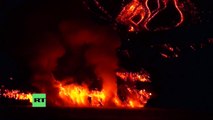 Islas Galápagos: Espectacular video de la llegada de la lava del volcán Wolf al mar