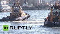Rusia: El vals de los rompehielos en el río Nevá