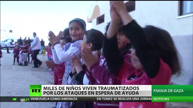 Niños palestinos viven traumatizados por los ataques israelíes en espera de ayuda