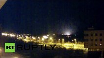 Bombardeo con artillería pesada del Ejército ucraniano al aeropuerto de Donetsk