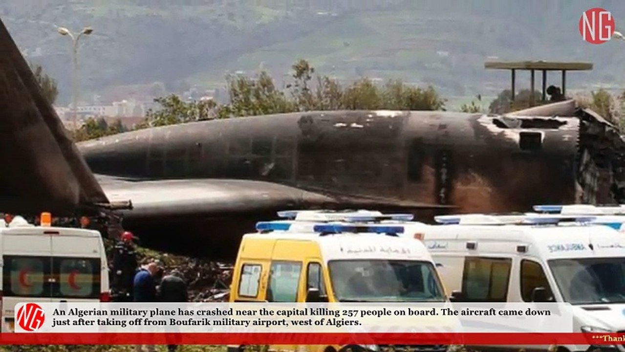 People Jumping Out Of The Algerian Military Plane Crash