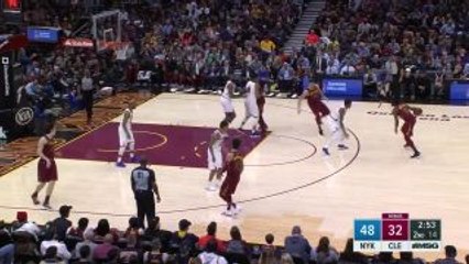 Frank Ntilikina rises up and throws it down in the second quarter