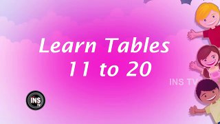 Learn Tables 11 to 20 | Preschool Children Videos | Kids Animation Videos