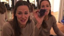 Jennifer Garner gets drunk and explores the contents of her backpack for bizarre Instagram video.