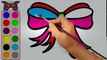 Bow with Heart Coloring Book for Kids | How to Draw and Color Bow| Coloring Pages Videos for Kids | Educational child channel
