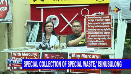 #SentroBalita: 'Special Collection of Special Waste,' isinusulong