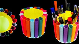 How to Make A Paper Pencil Holder (Pen stand) - HD