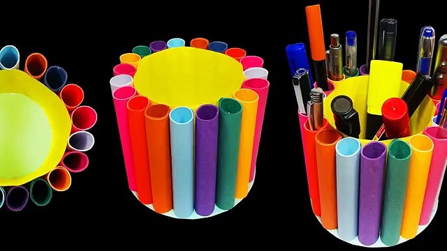 How to Make A Paper Pencil Holder (Pen stand) - HD