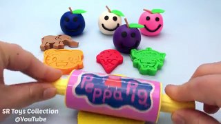 Learn Colors & Numbers Play Doh Apple Ice Cream Peppa Pig Elephant Molds Nursery Rhymes Fun for Kids